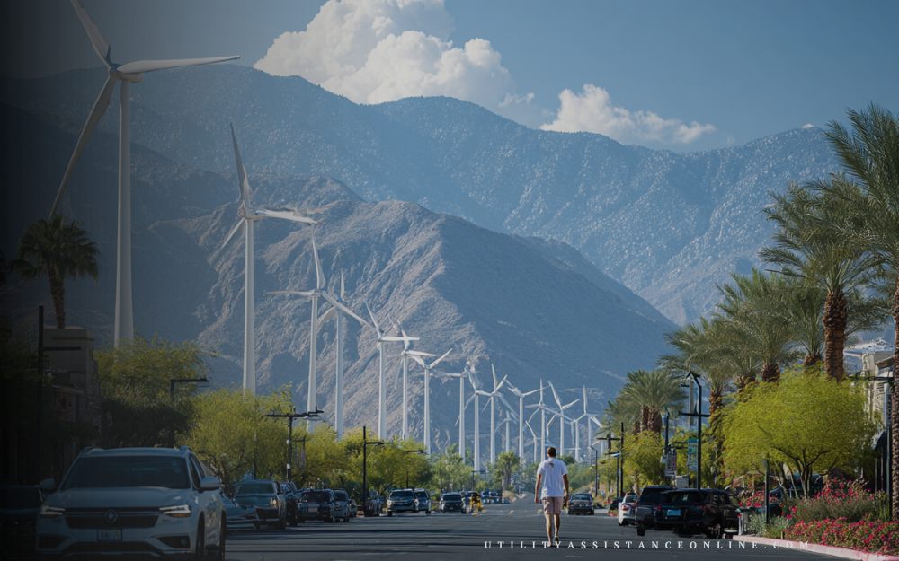 Educational illustration explaining wind energy generation and sustainability