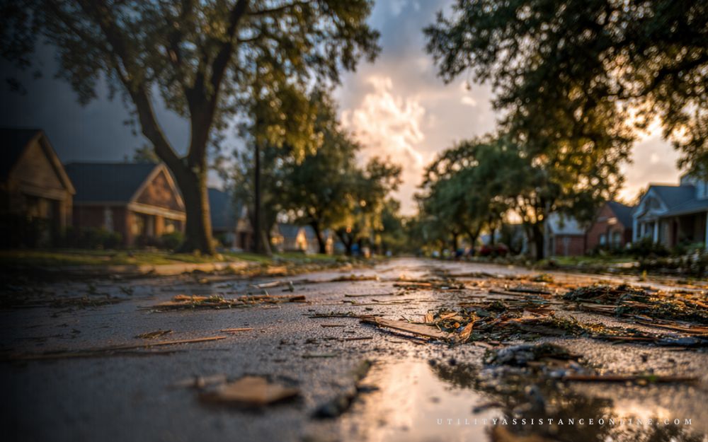 Winter Storm Enzo Houston street debris and snow