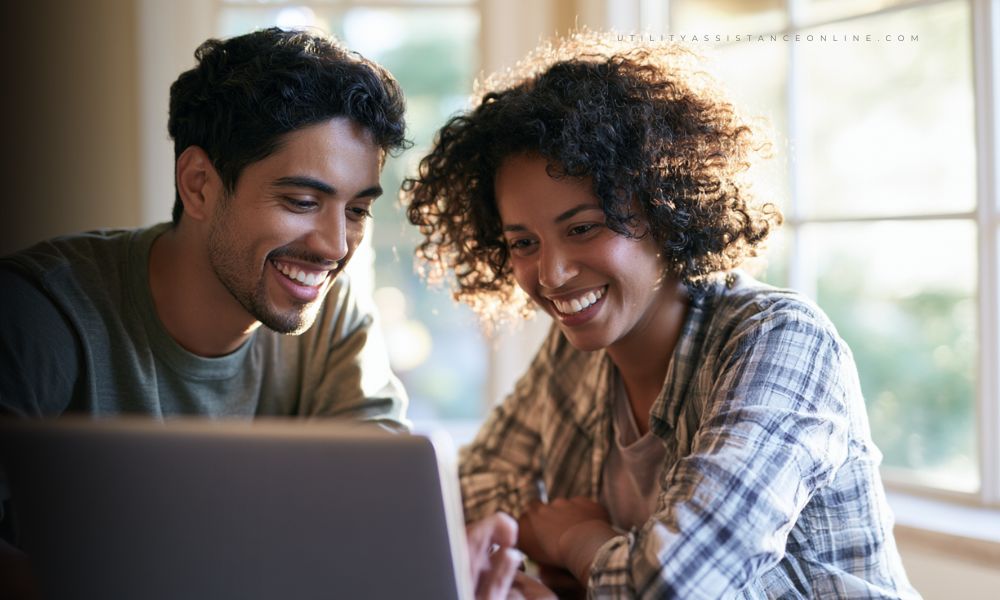 Couple applying for utility assistance in Raleigh, NC